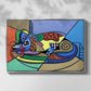 A Dog Named Picasso - Floater Framed Canvas Print