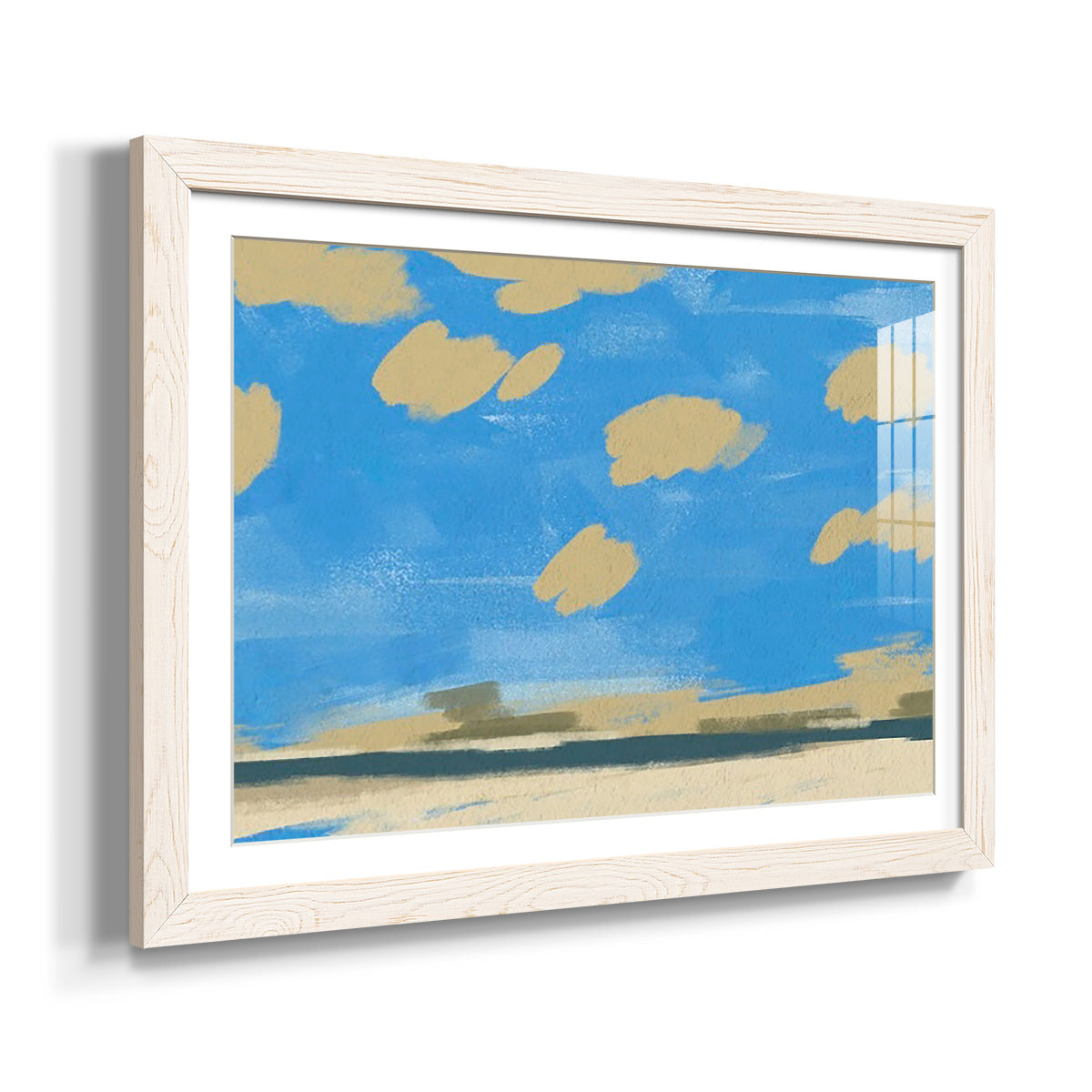 Textured Beachscape II - Barnwood Framed Art Print