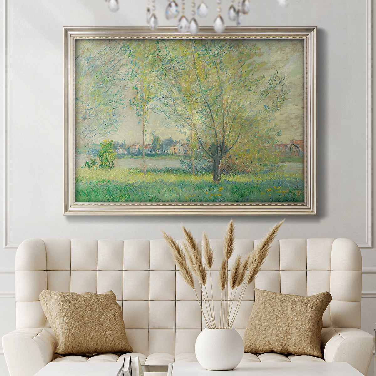 The Willows, 1880 - Ornate Framed Canvas Print