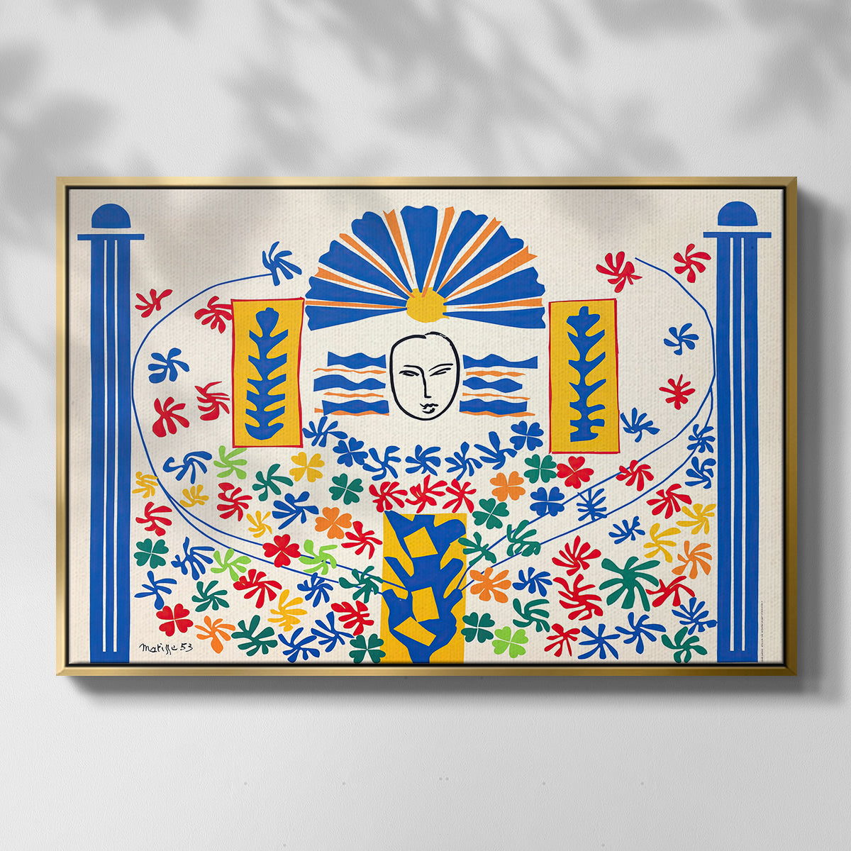 Apollo (Apollon), 1953 - Floater Framed Canvas Print