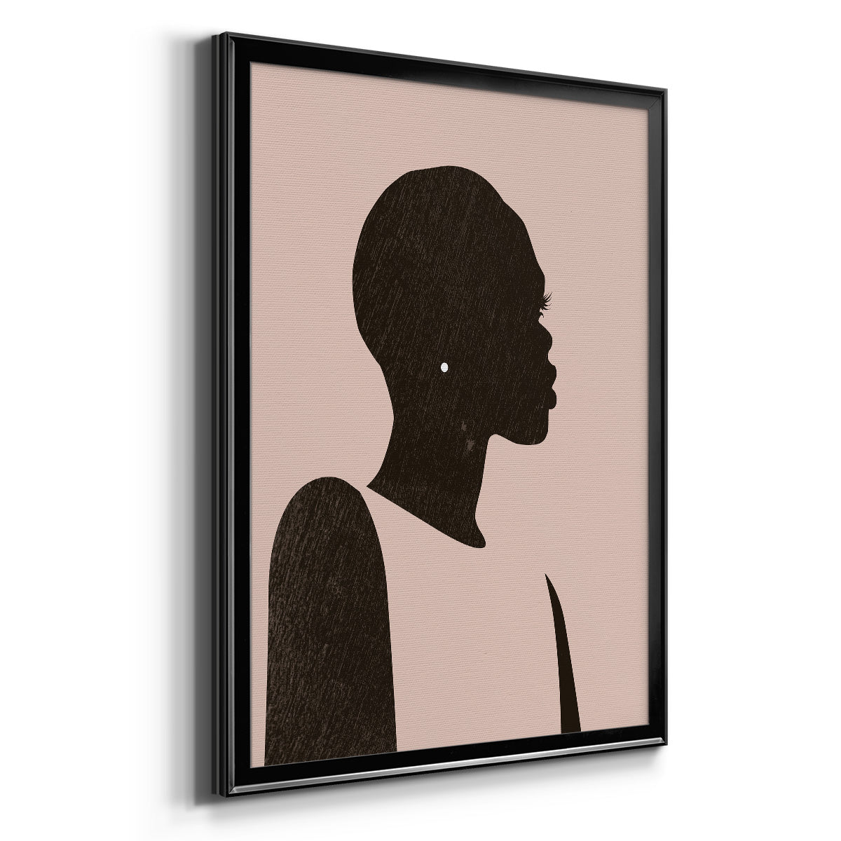 Pink Silhouette II - Modern Framed Canvas Print