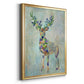 Fantastic Florals Deer, Full - Modern Framed Canvas Print