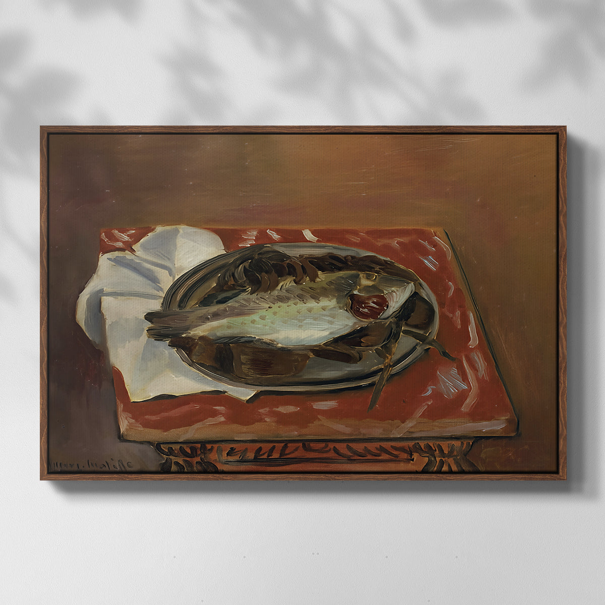 Still Life with Bream (Nature morte à la daurade), 1920 - Floater Framed Canvas Print
