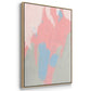 Blushing Abstract I - Framed Premium Gallery Wrapped Canvas L Frame 3 Piece Set - Ready to Hang