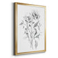 Wild Roses Sketch - Modern Framed Canvas Print