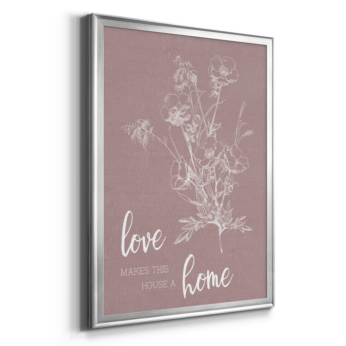 Love Home - Modern Framed Canvas Print