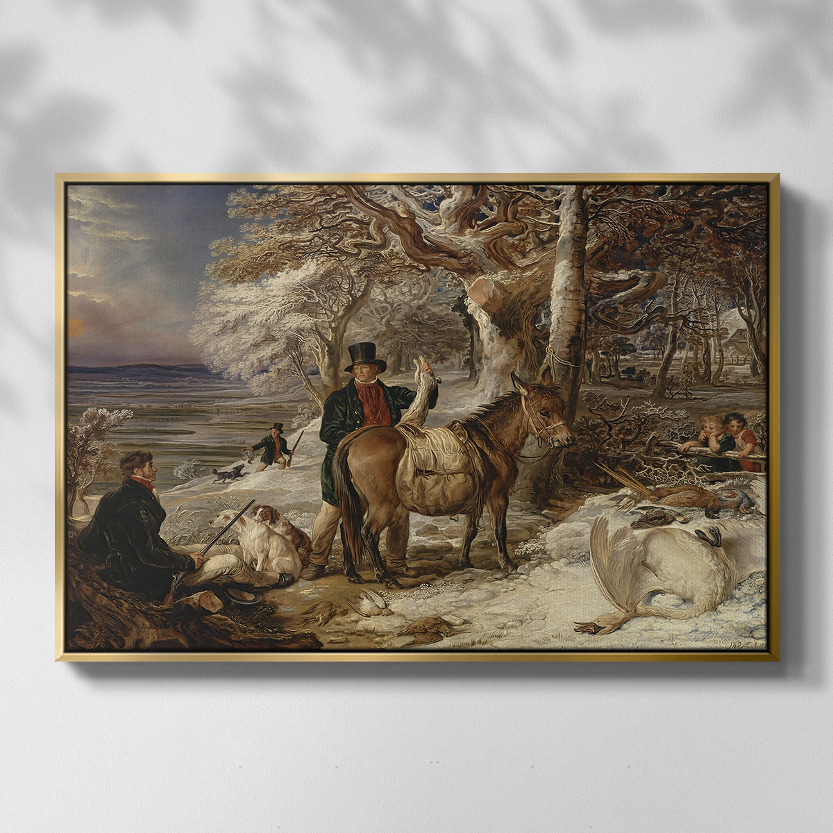The Day's Sport, 1826 - Floater Framed Canvas Print