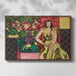 Seated Woman with a Vase of Amaryllis, 1941 - Floater Framed Canvas Print