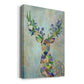 Fantastic Florals Deer, Portrait - Canvas Art Print