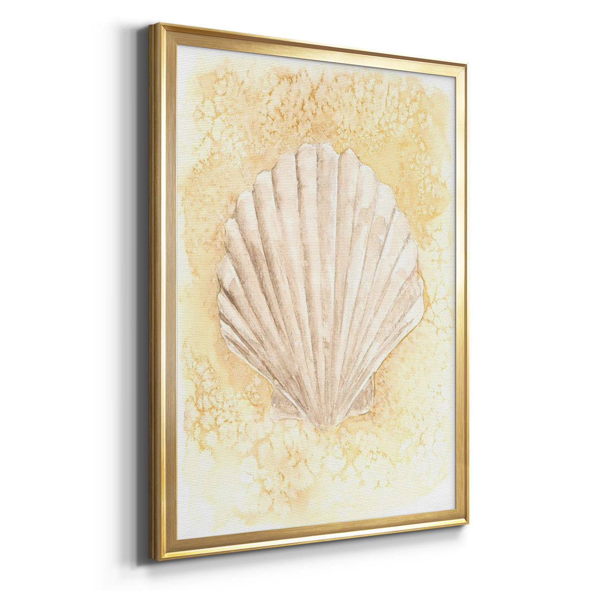 Salty Seashell II - Modern Framed Canvas Print