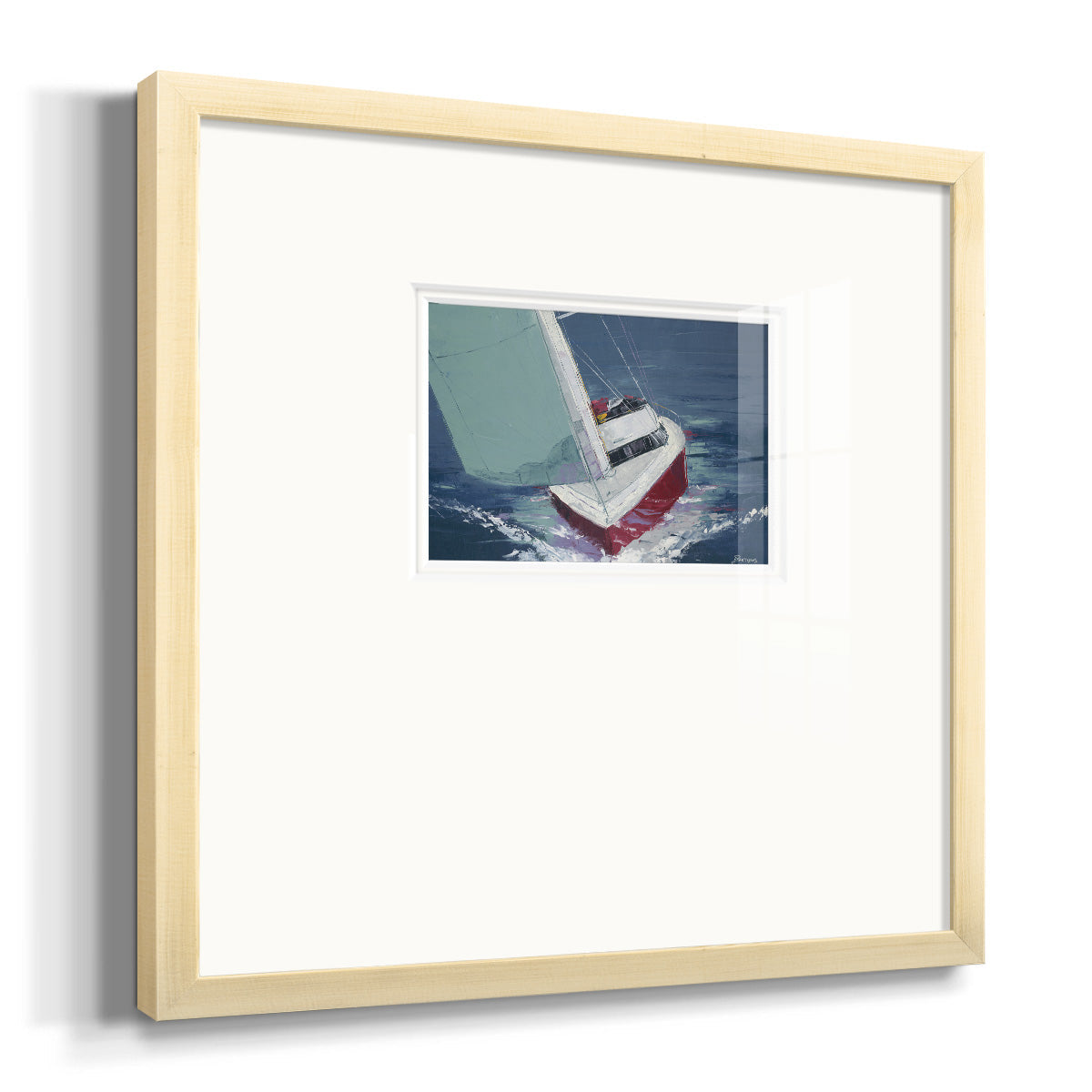 Day Sailing- Premium Framed Print Double Matboard