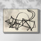 Study of a Cat (Étude de chat), 1946 - Floater Framed Canvas Print