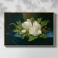 Giant Magnolias on a Blue Velvet Cloth, c. 1890 - Floater Framed Canvas Print