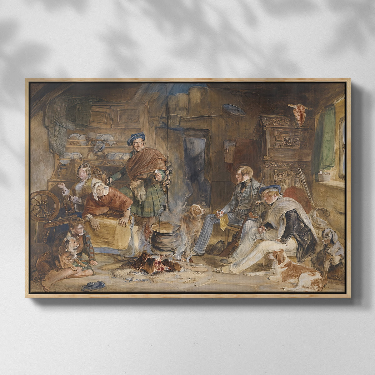 Highland Hospitality, 1832 - Floater Framed Canvas Print