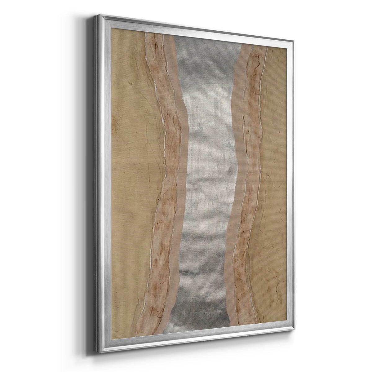 Silver Lake II - Modern Framed Canvas Print