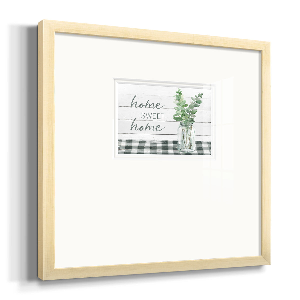 Eucalyptus Home Sweet Home Premium Framed Print Double Matboard