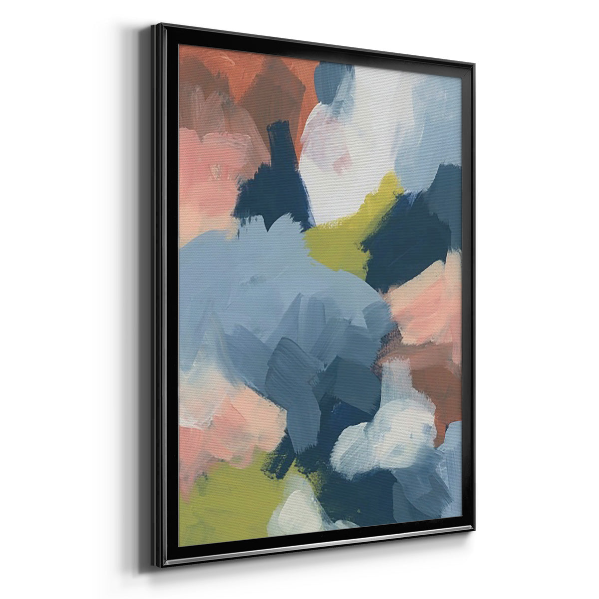 Soft Indigo Atmosphere I - Modern Framed Canvas Print