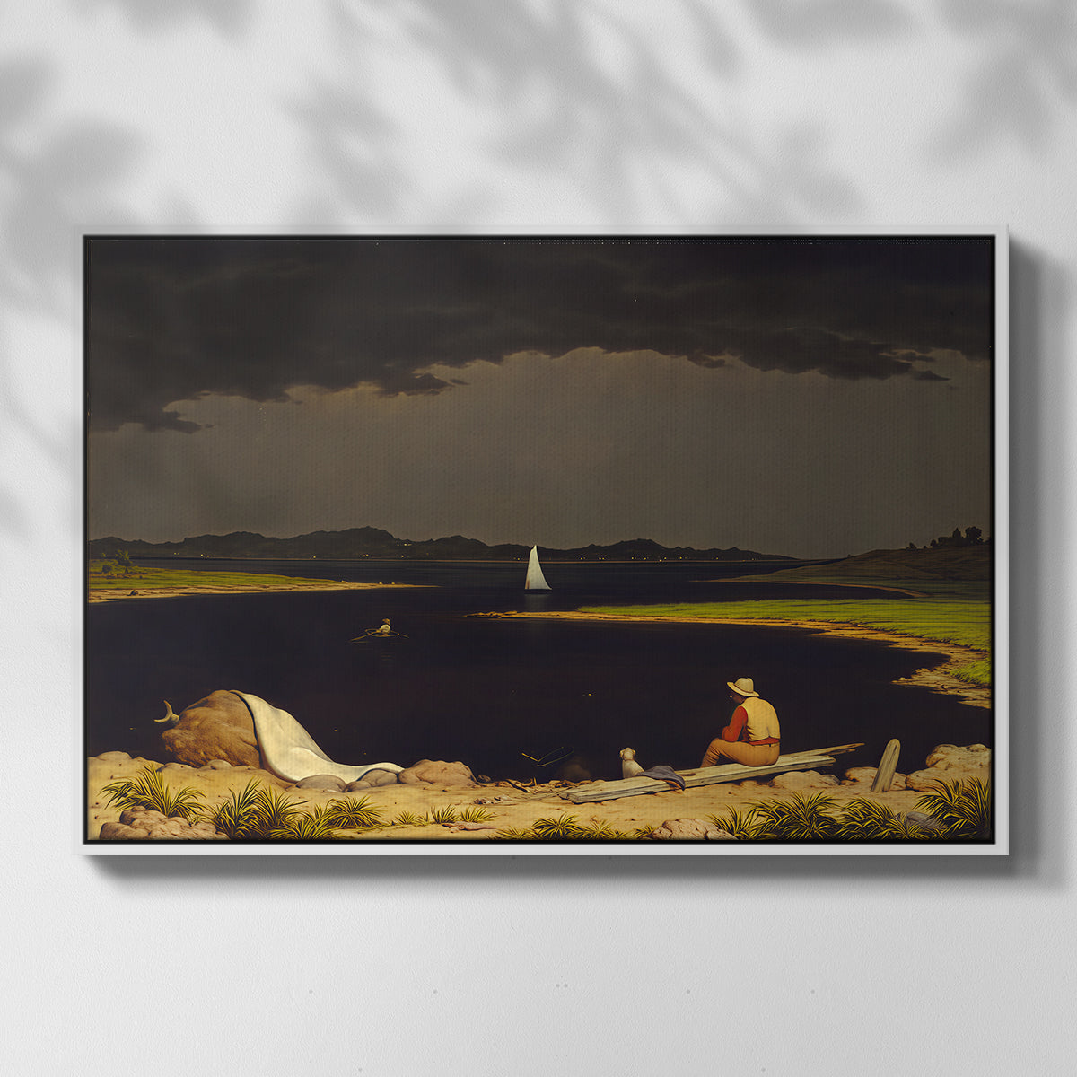 Approaching Thunder Storm, 1859 - Floater Framed Canvas Print