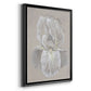 White Iris I - Modern Framed Canvas Print