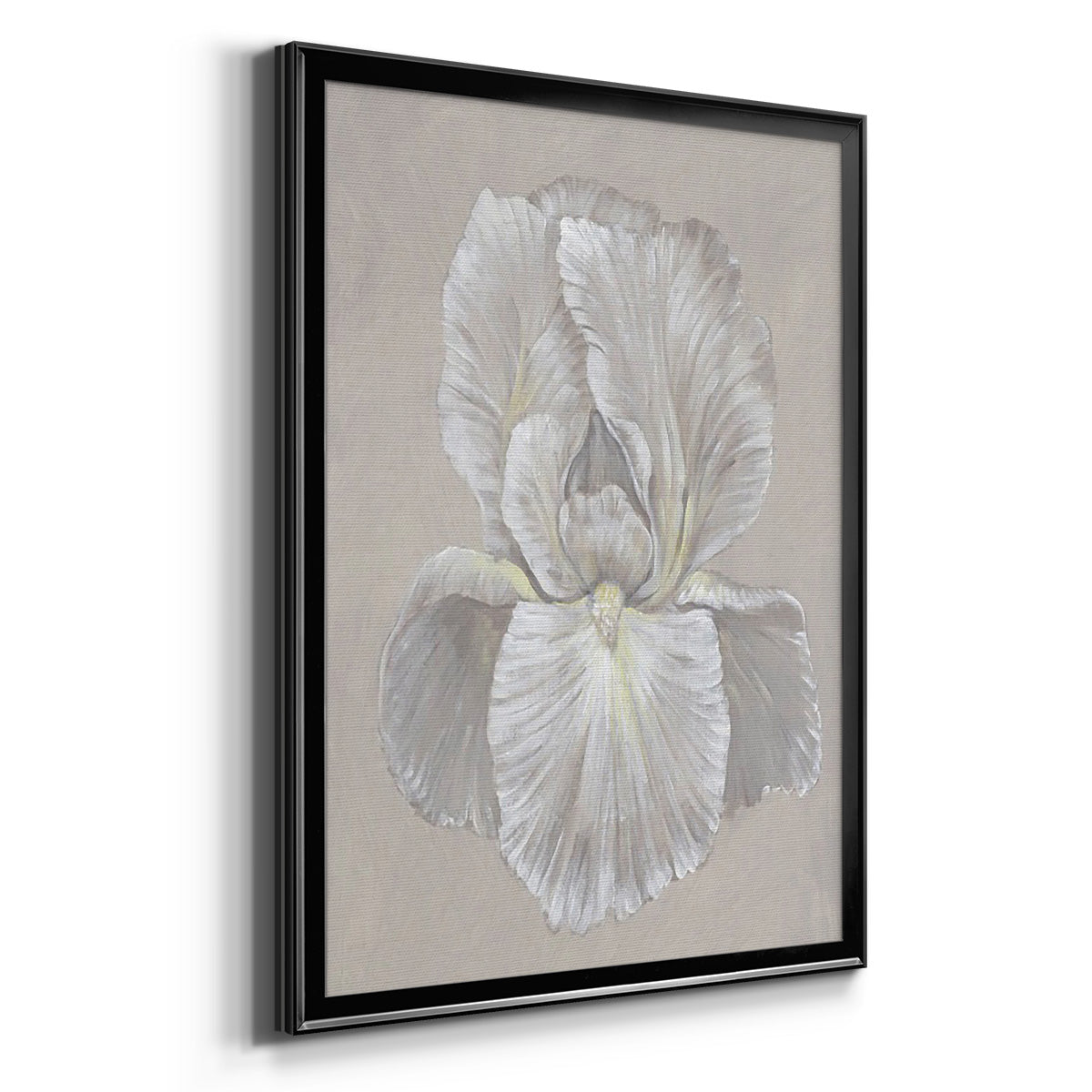 White Iris I - Modern Framed Canvas Print