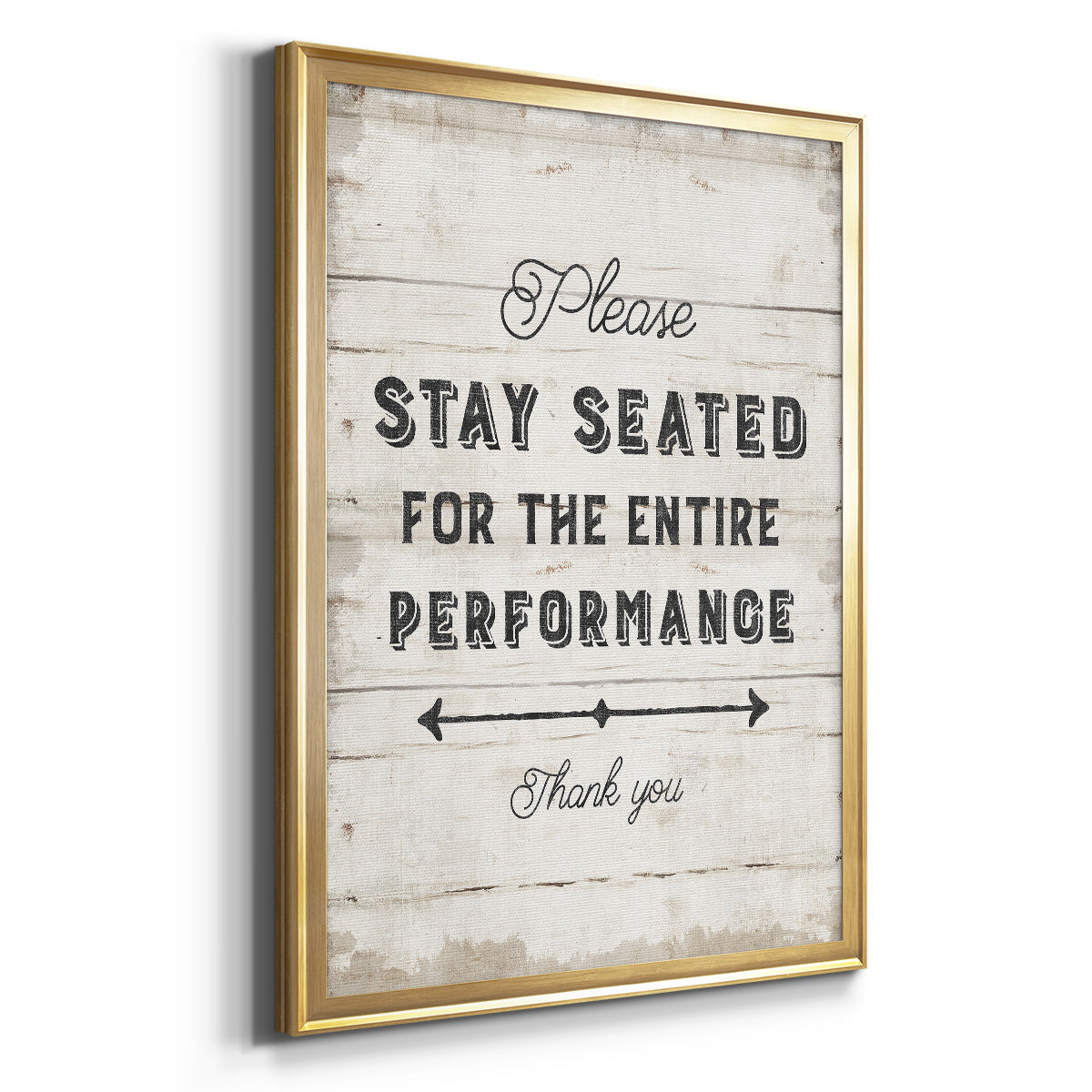 Please Stay Seated - Modern Framed Canvas Print