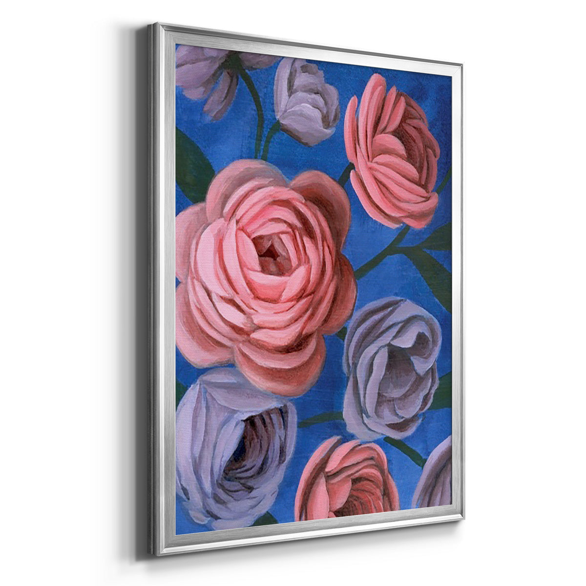 Layered Petals II - Modern Framed Canvas Print