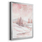 Blush Winter - Modern Framed Canvas Print