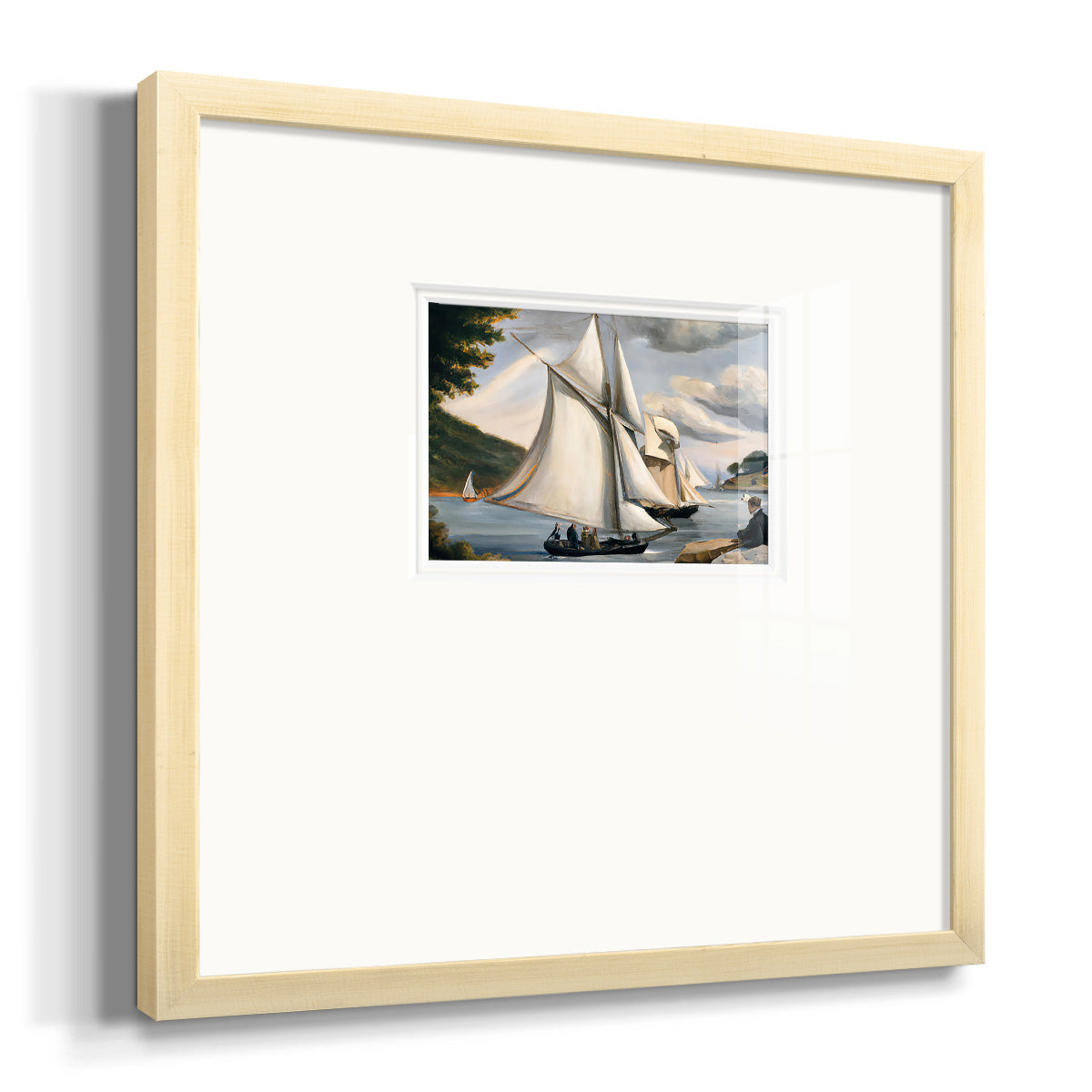 SaRiver Sail Premium Framed Print Double Matboard