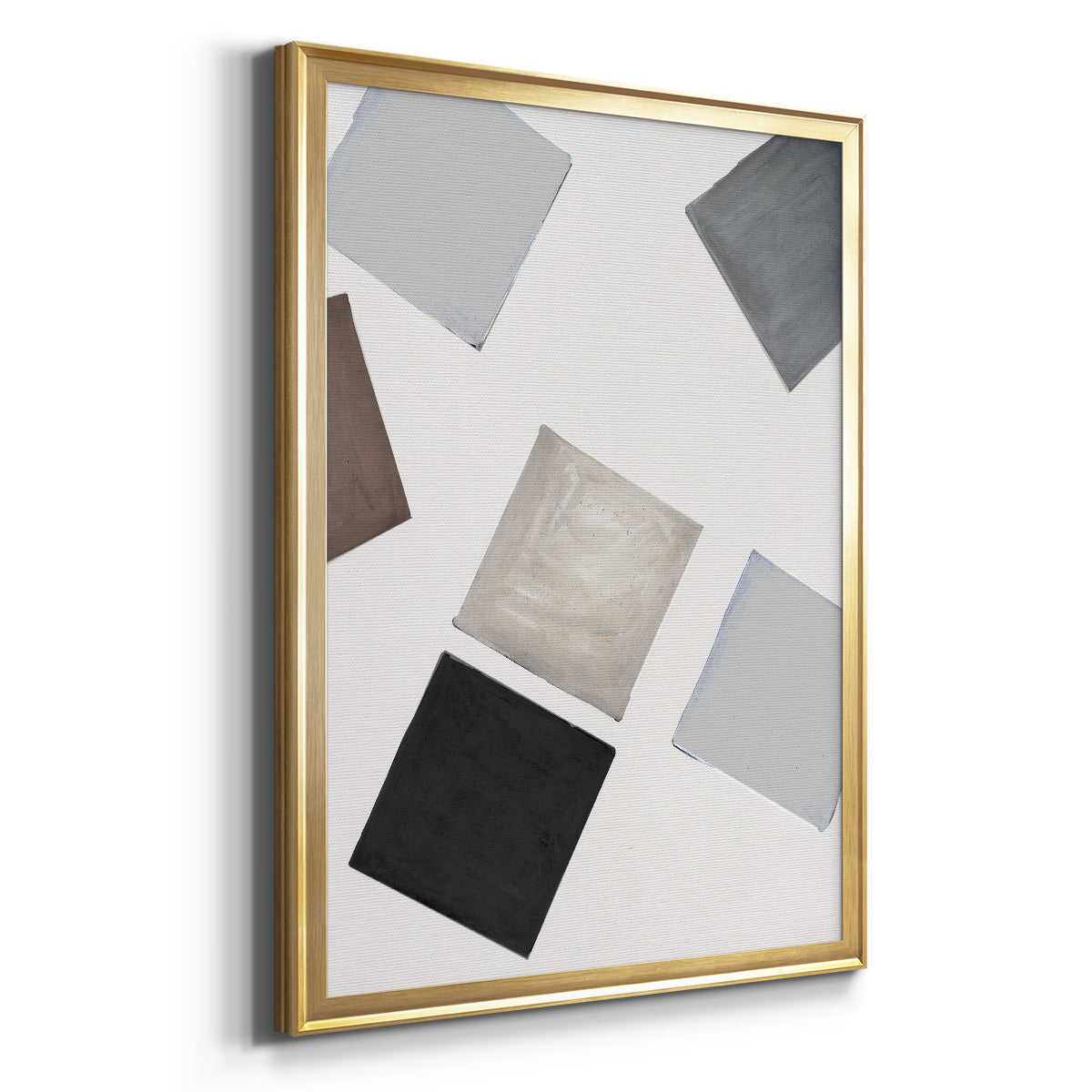 Block Encounter Revisit I - Modern Framed Canvas Print