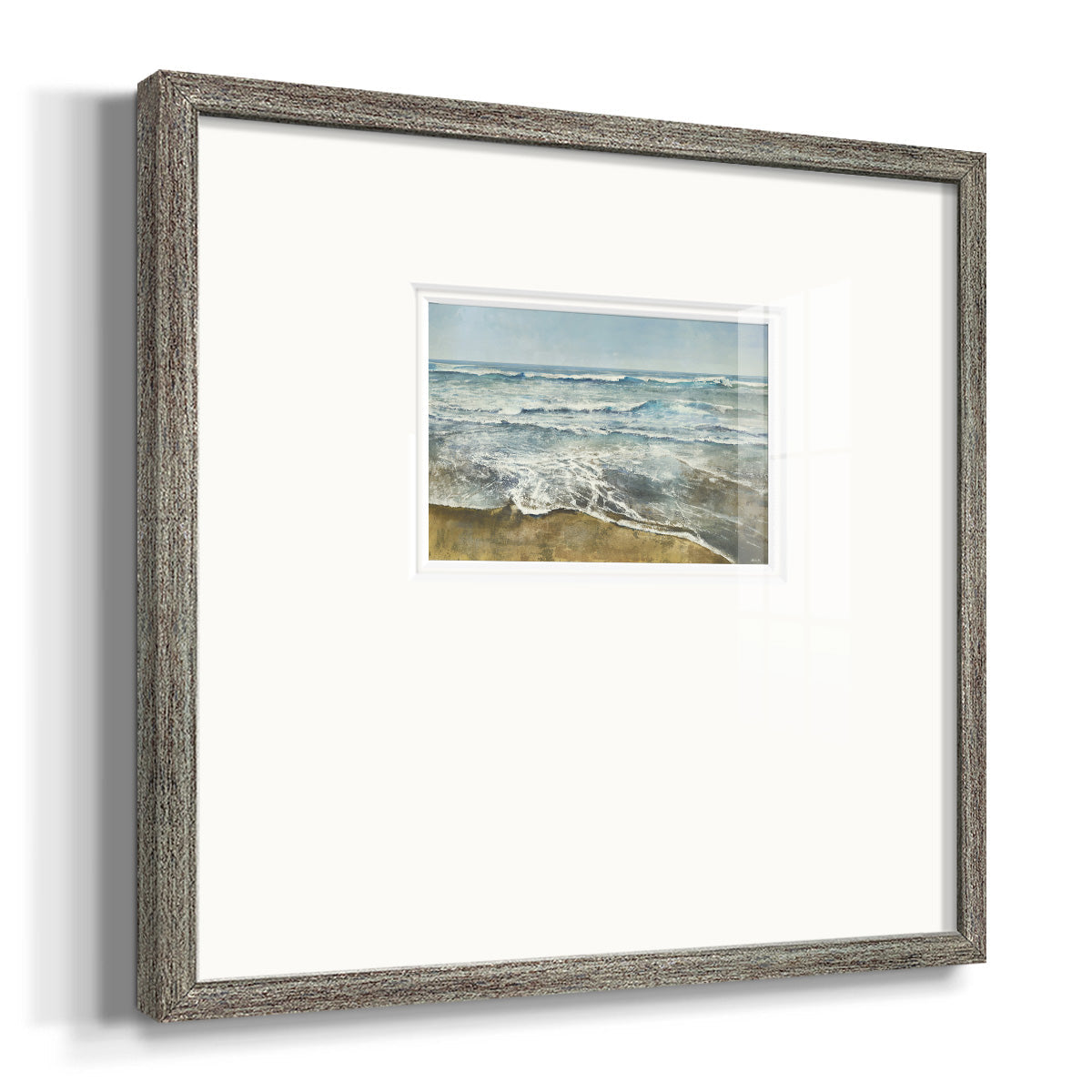 BEACHCOMBING Premium Framed Print Double Matboard