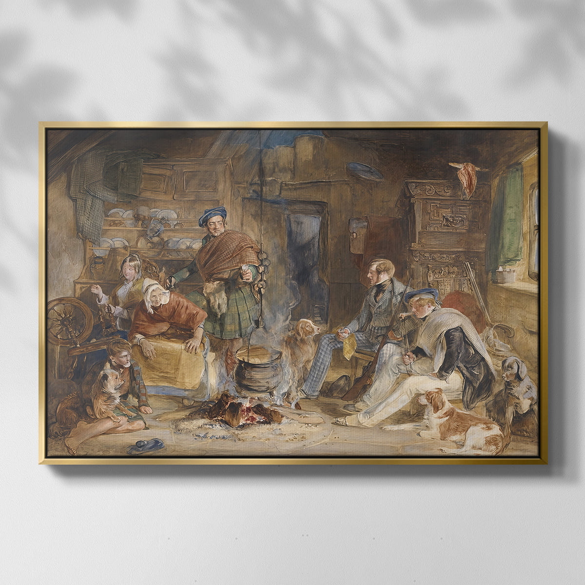 Highland Hospitality, 1832 - Floater Framed Canvas Print