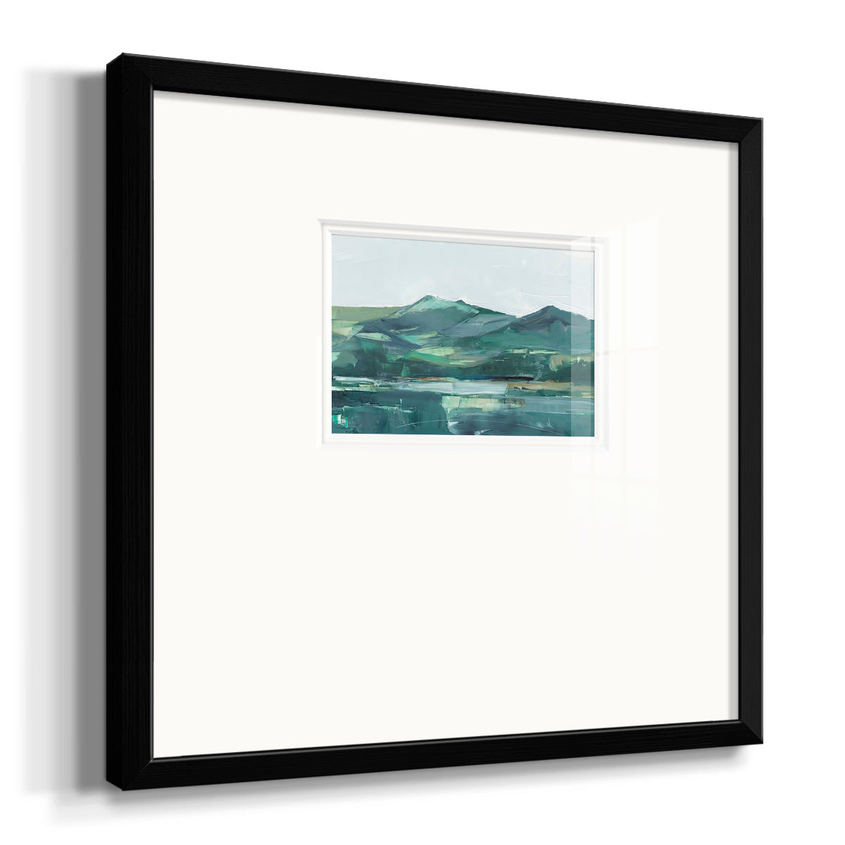 Green Grey Mountains II Premium Framed Print Double Matboard