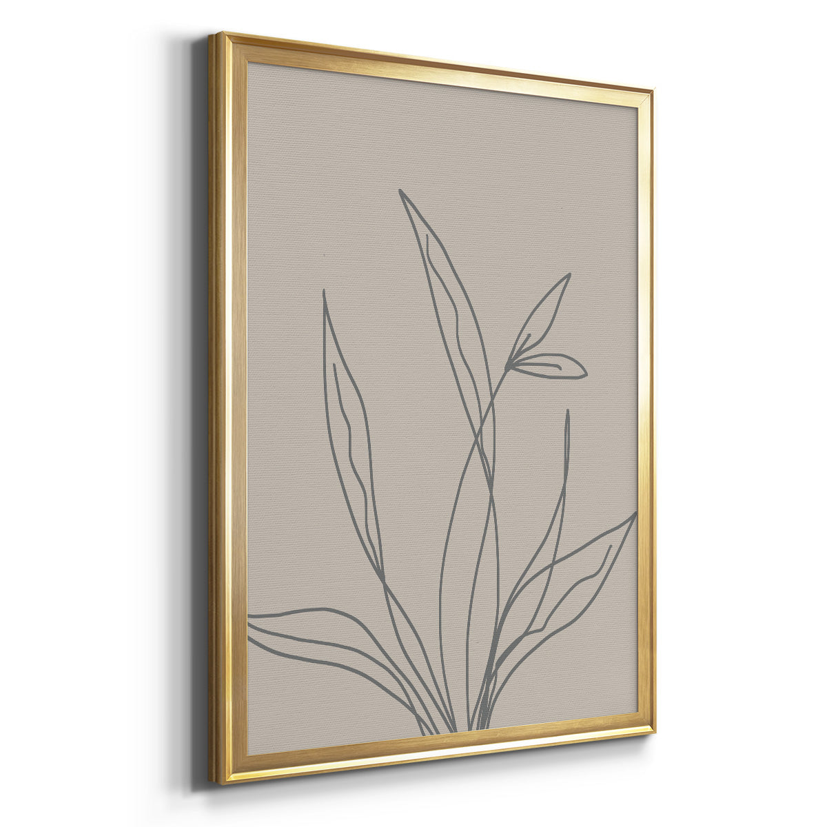 Neutral Lines II - Modern Framed Canvas Print