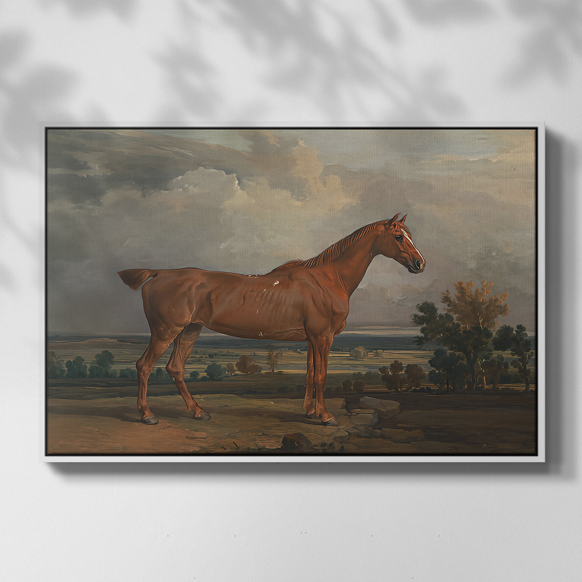Hunter in a Landscape, 1810 - Floater Framed Canvas Print