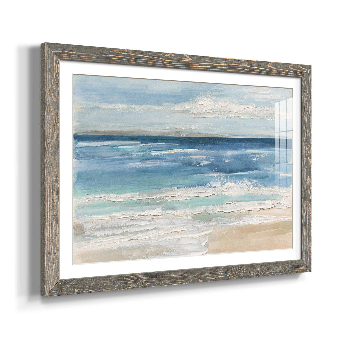 Ocean Waves I - Barnwood Framed Art Print