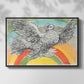Flying Dove with Rainbow (Colombe volant à l'Arc-en-ciel), 1952 - Floater Framed Canvas Print