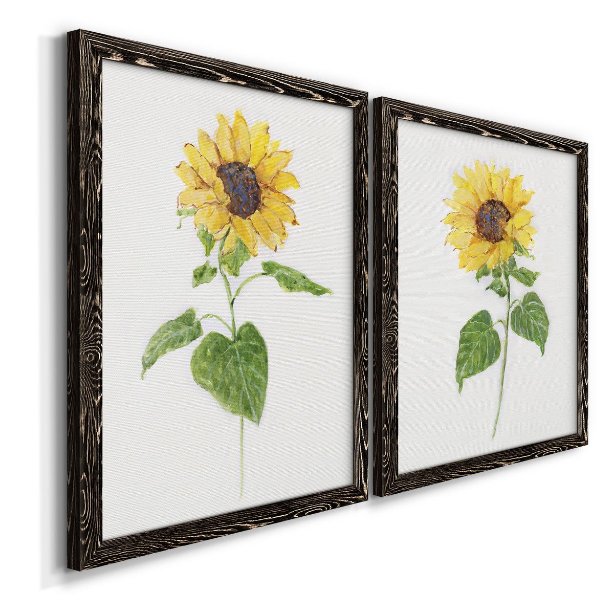 Sunflower I   - Premium Framed Canvas 2 Piece Set - Ready to Hang