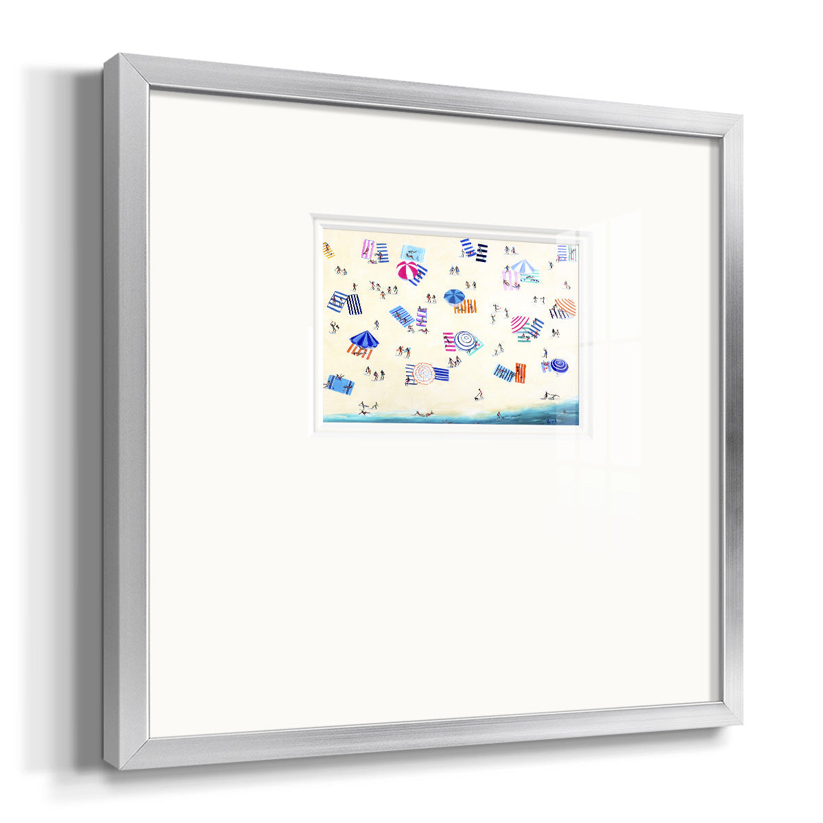 Colorful Beach- Premium Framed Print Double Matboard