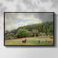 Farm with Grazing Cows (Bondegård med beitende kuer), 1892 - Floater Framed Canvas Print