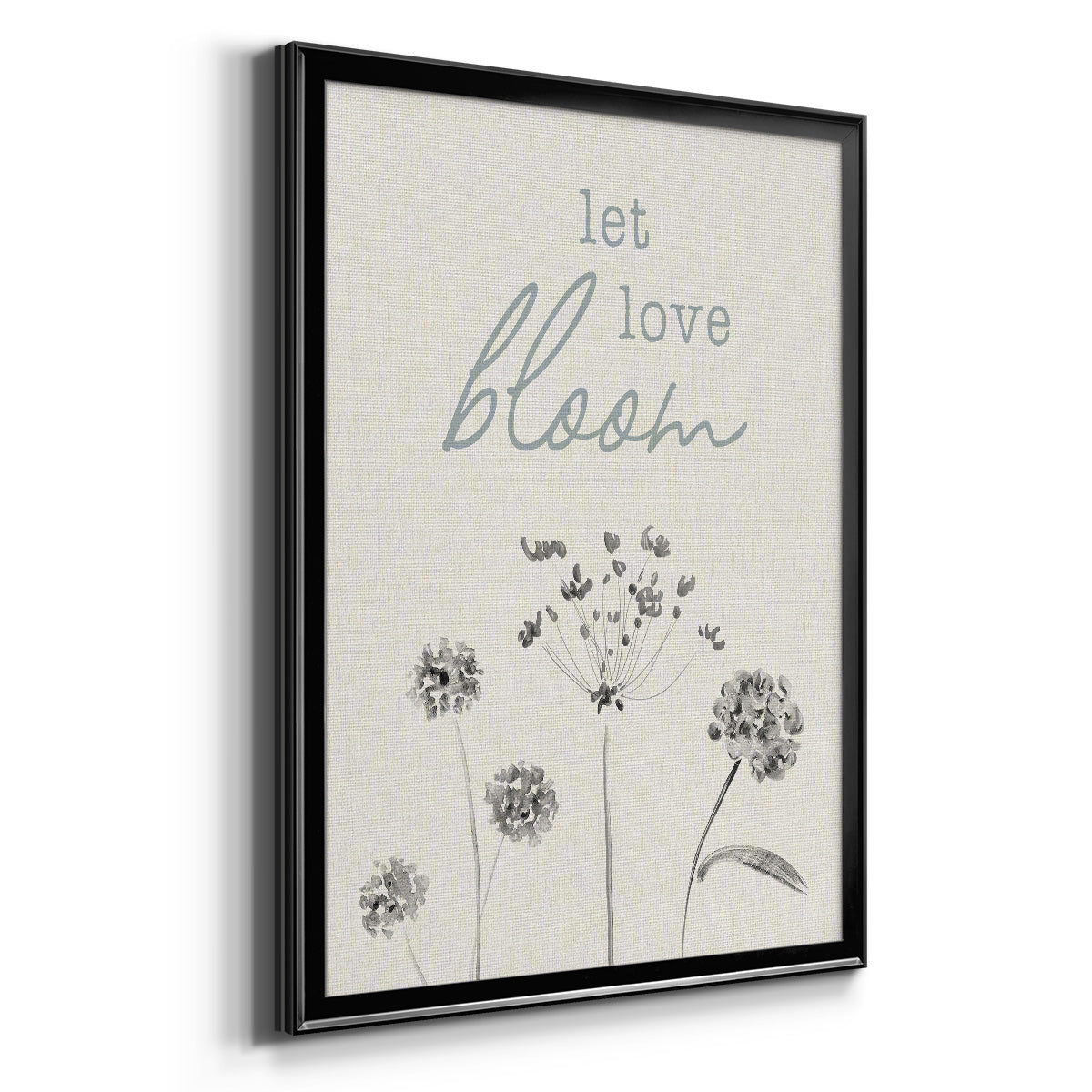 Let Love Bloom - Modern Framed Canvas Print