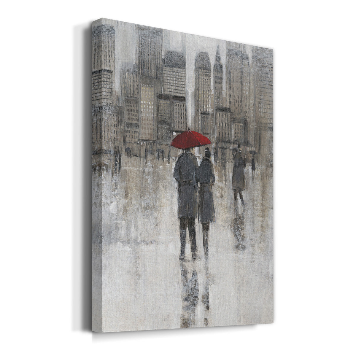 Rain in The City I Premium Gallery Wrapped Canvas - Ready to Hang