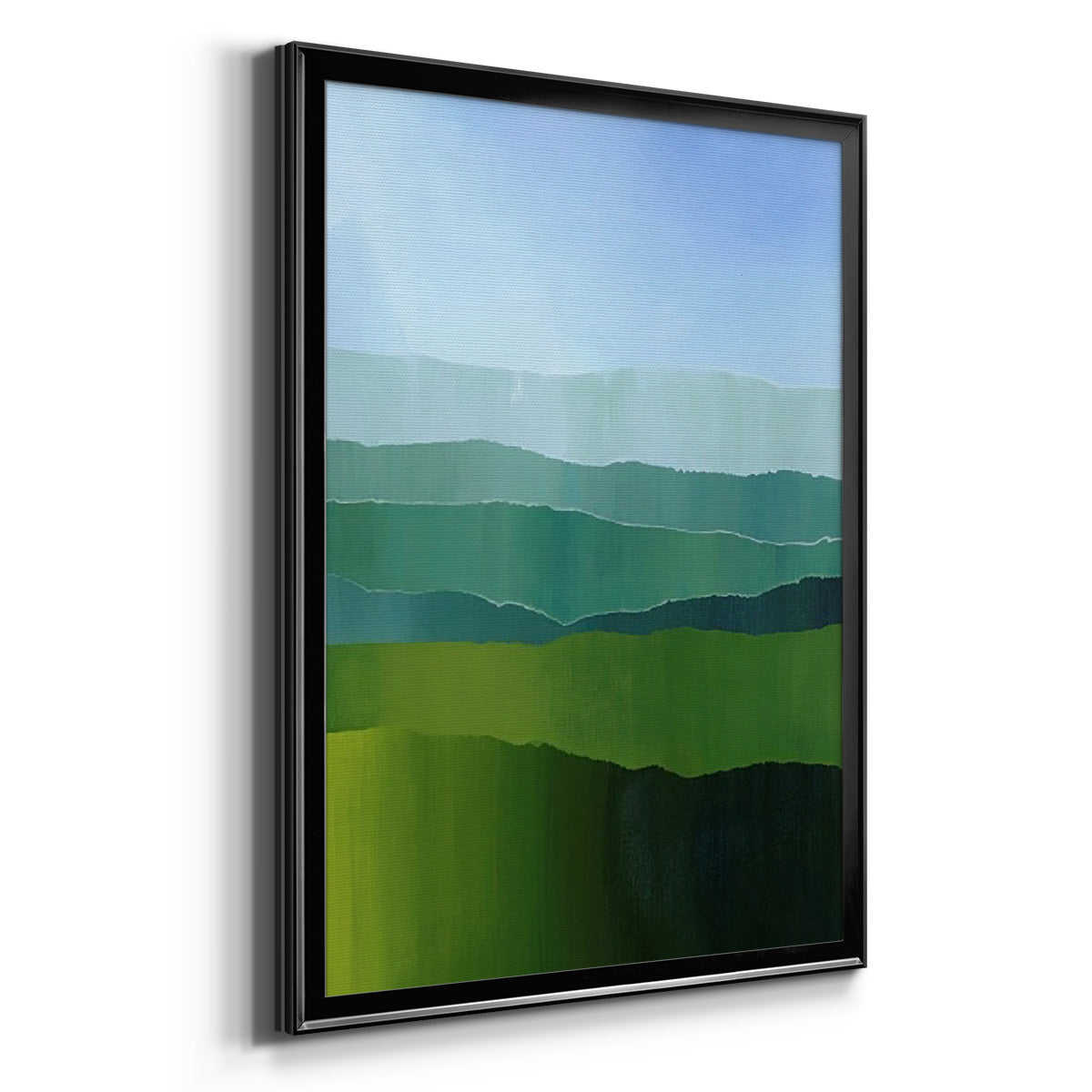 Blue Ridge Fade II - Modern Framed Canvas Print