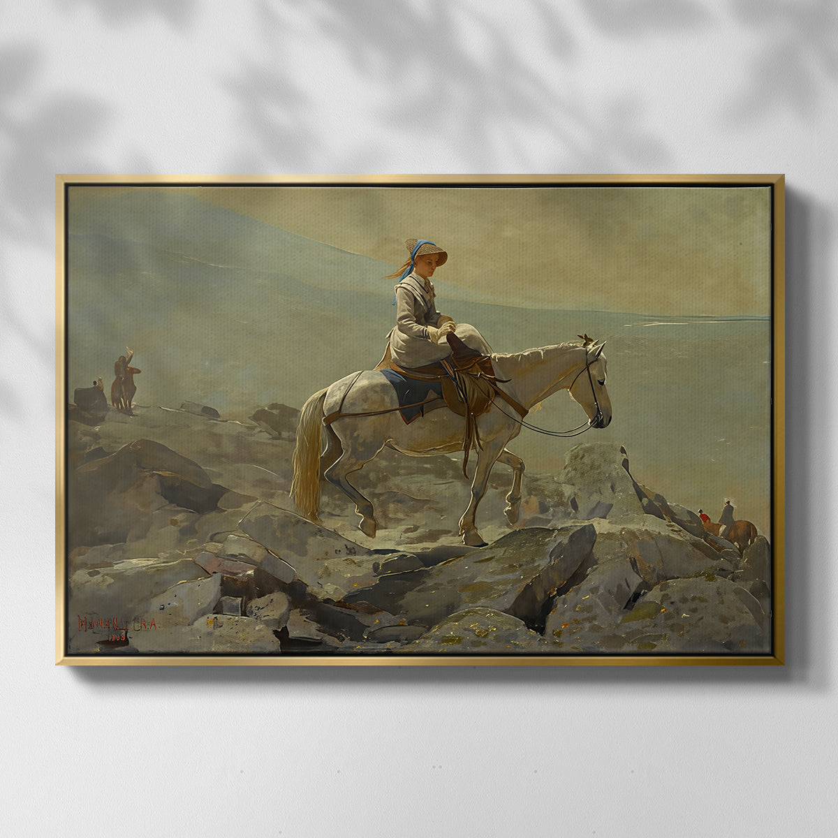 The Bridle Path, White Mountains, 1868 - Floater Framed Canvas Print