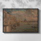 Somerset House Terrace from Waterloo Bridge, c. 1819 - Floater Framed Canvas Print