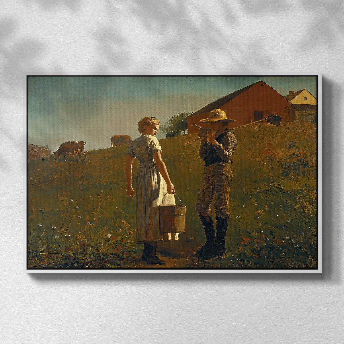 A Temperance Meeting, 1874 - Floater Framed Canvas Print