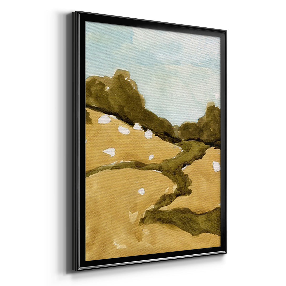 Scattered Sheep II - Modern Framed Canvas Print