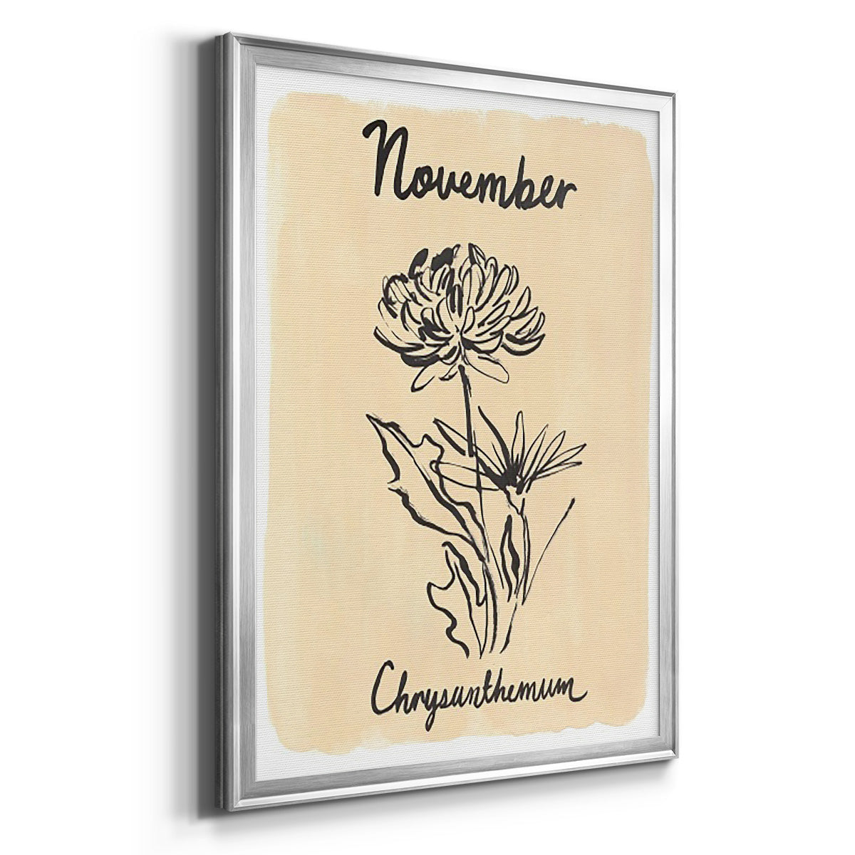 Birth Month XI - Modern Framed Canvas Print