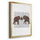 Elephant Bouquet, Landscape - Modern Framed Canvas Print