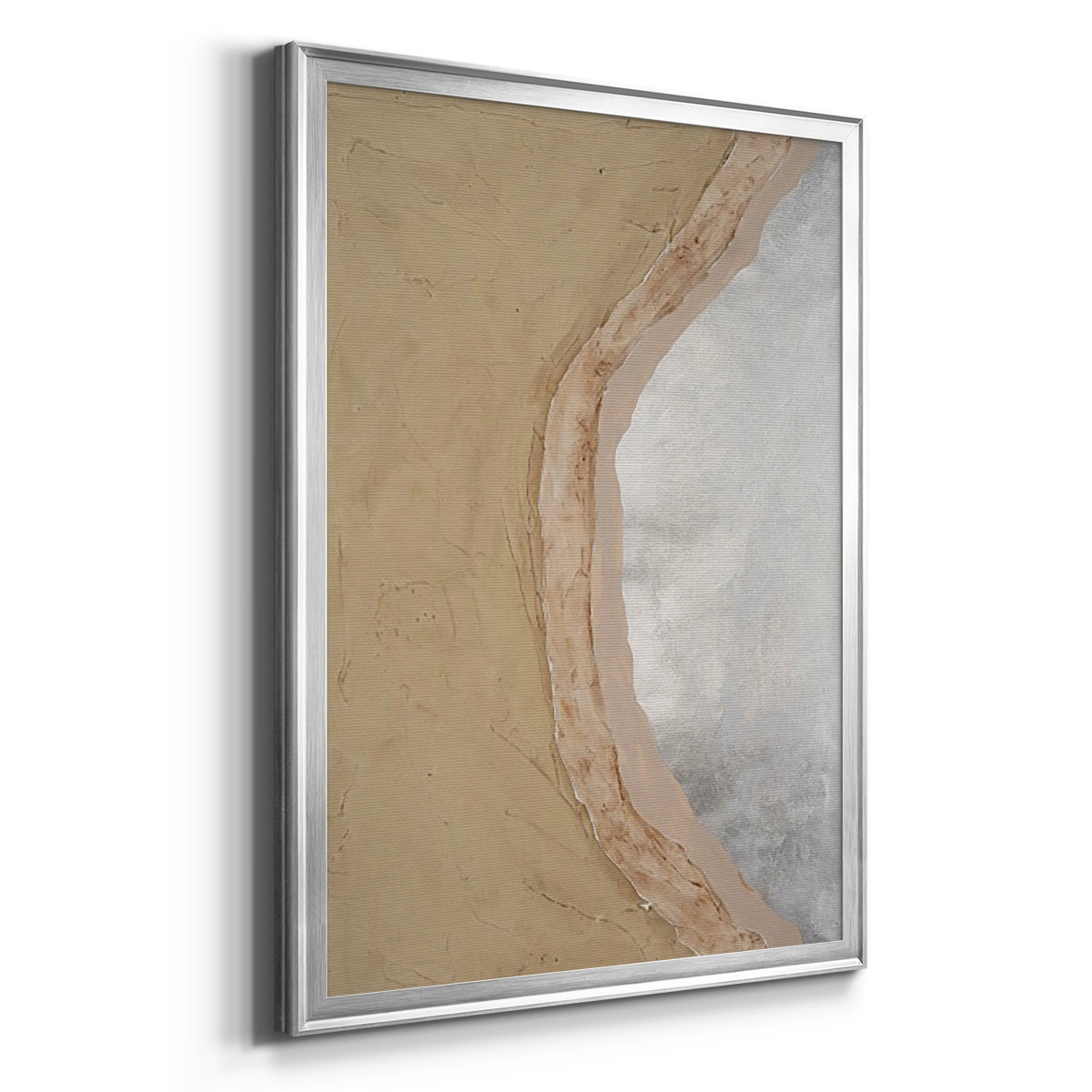 Silver Lake III - Modern Framed Canvas Print