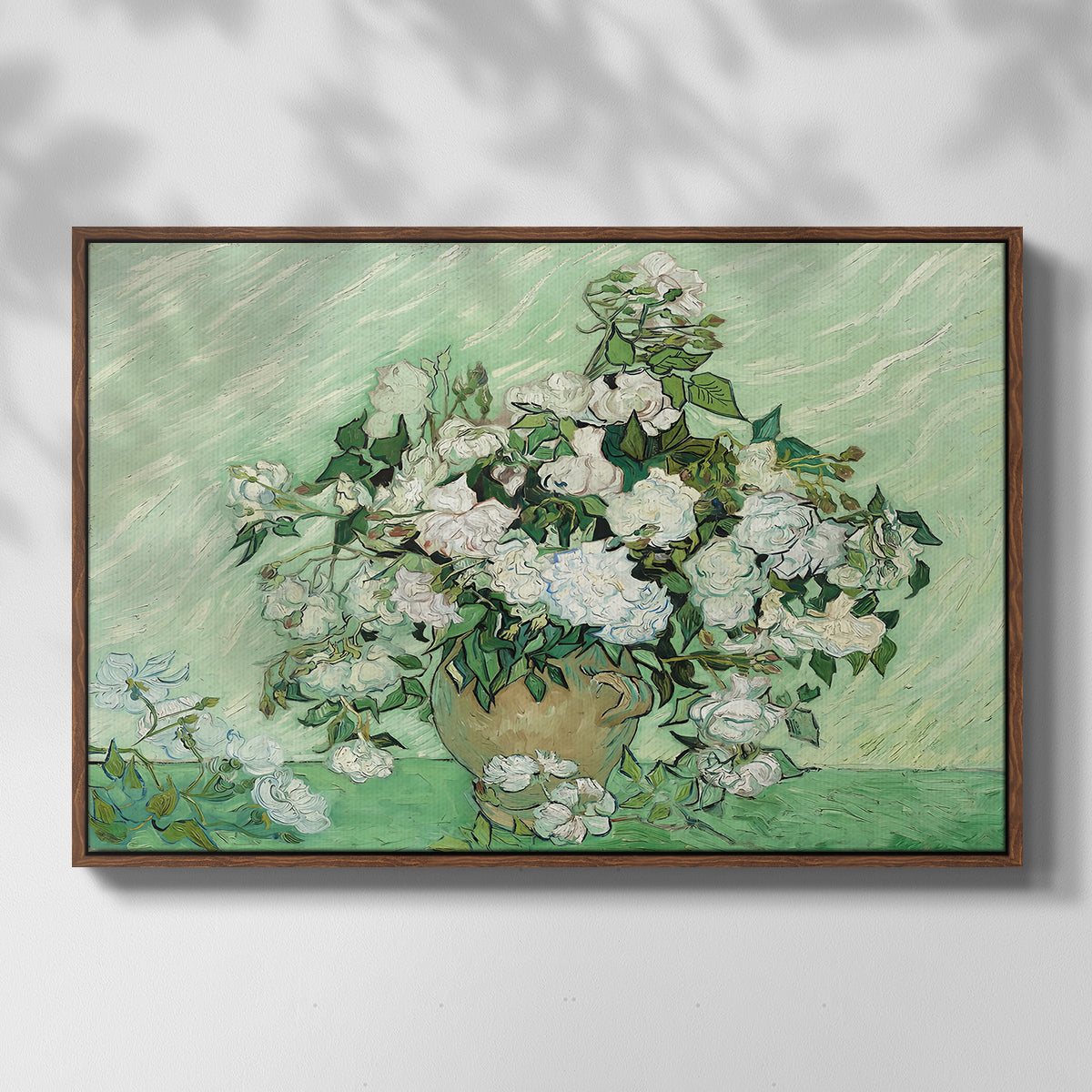 Roses, 1890 - Floater Framed Canvas Print